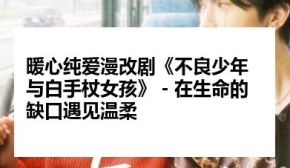 暖心纯爱漫改剧《不良少年与白手杖女孩》－在生命的缺口遇见温柔